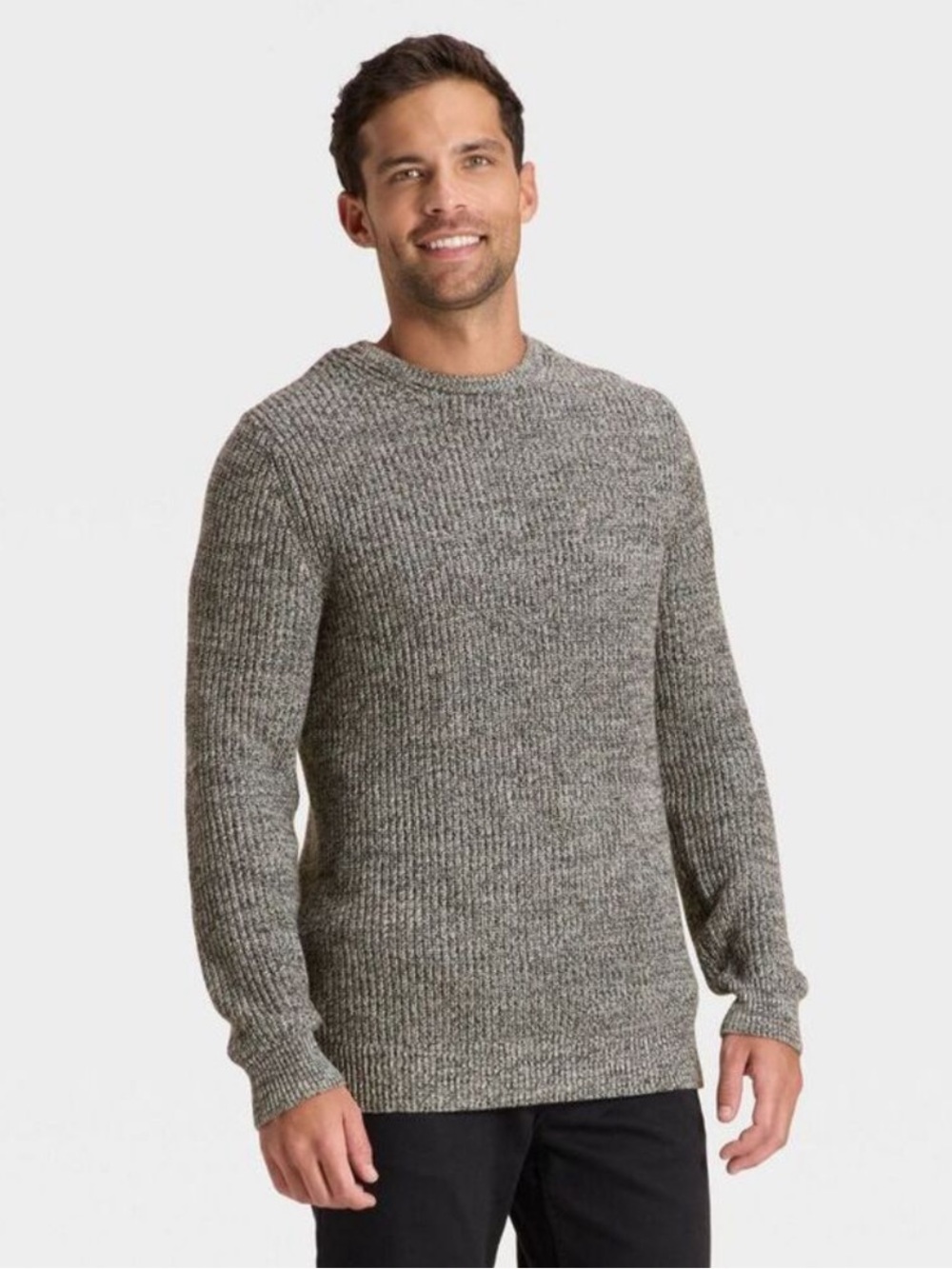 Goodfellow & Co Men’s Marled Crewneck Knit Sweater - Gray Size Large NWT